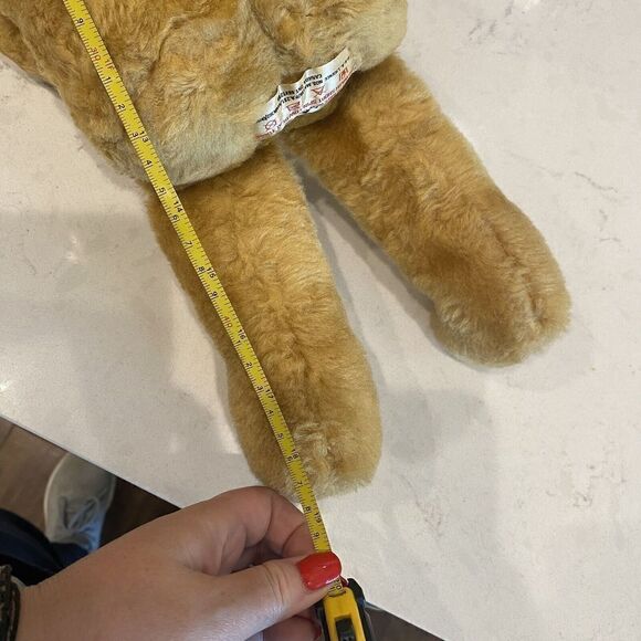 Alresford Crafts LTD Honey bear soft plush stuffed toy 19” red shirt overalls - Picture 13 of 13